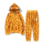 A Bathing Ape Camouflage Bape Shark Hoodie Pajama Set