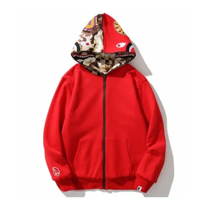 Camouflage New A Bathing Ape Red Camo Bape Hoodie